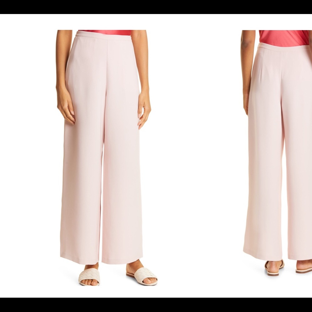 Spencer pale pink 100% silk slacks
